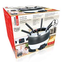 EDCO Elektrické fondue + 6 vidliček 2,3 l černá/bílá ED-214663
