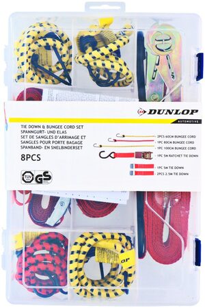 DUNLOP Kurtny a gumové stahovací pásky sada 8 ks ED-217767