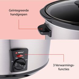 ALPINA Pomalý hrnec Slow Cooker 3,5 l 240W ED-218170