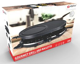 ALPINA Elektrický gril + raclette multifunkční 1200W ED-218240