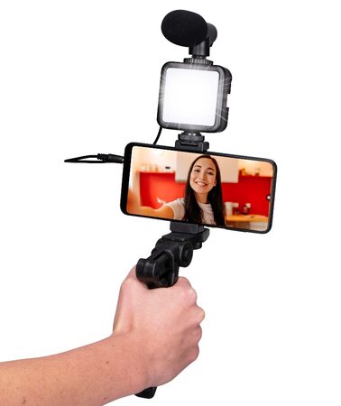 GRUNDIG Selfie studio s osvětlením a tripod ED-223813