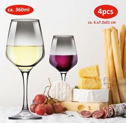 ALPINA Sklenice na víno sada 4 ks 360 ml kouřová ED-224044