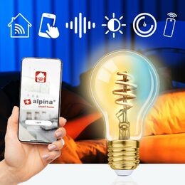 ALPINA Chytrá žárovka LED WIFI bílá stmívatelná E27 360LM ED-225450