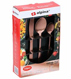 ALPINA Sada příborů nerez ocel 16 ks rosegold ED-225465