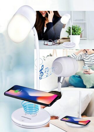 GRUNDIG Stolní lampa LED s bezdrátovou nabíječkou na mobil 3v1 ED-247254