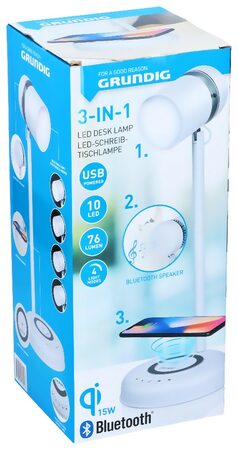 GRUNDIG Stolní lampa LED s bezdrátovou nabíječkou na mobil 3v1 ED-247255