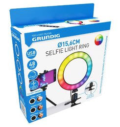 GRUNDIG Kruhové světlo RING LIGHT 48 LED RGB ED-249617