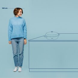 KELA Hluboká pánev litinová CALIDO 28 cm 3,8l červená KL-11964