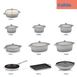 KELA Hluboká pánev litinová CALIDO 28 cm 3,8 l šedá KL-12614