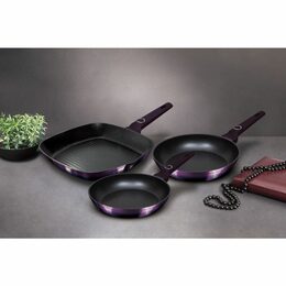 BERLINGERHAUS Sada pánví s titanovým povrchem 3 ks Purple Eclipse Collection steak BH-7104