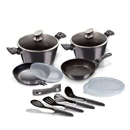 BERLINGERHAUS Sada nádobí s mramorovým povrchem 13 ks Carbon PRO Line BH-7059