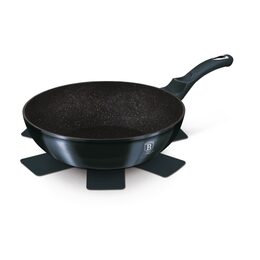 BERLINGERHAUS Wok s mramorovým povrchem 28 cm Metallic Line Aquamarine Edition BH-1875