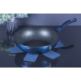 BERLINGERHAUS Wok s mramorovým povrchem 28 cm Metallic Line Aquamarine Edition BH-1875
