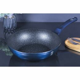 BERLINGERHAUS Wok s mramorovým povrchem 28 cm Metallic Line Aquamarine Edition BH-1875