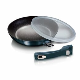 BERLINGERHAUS Pánev s odnímatelnou rukojetí + víko 28 cm Aquamarine Metallic Line BH-7153
