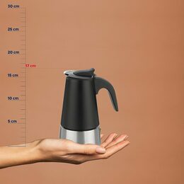 KELA Konvice na espresso Ferrara nerez černá 17,0 cm 9,0 cm  200,0 ml KL-10898