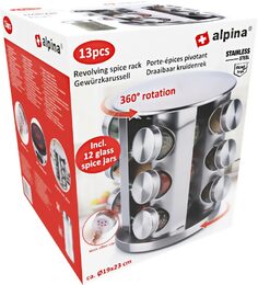 ALPINA Kořenky v otočném stojanu 12 ks ED-247688