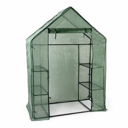 KINZO Zahradní foliovník se vstupem 6 polic 195x73x143 mm ED-219566