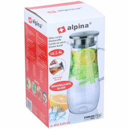 ALPINA Konvice na čaj i limonádu z borosilikátového skla 1,4 l ED-201855