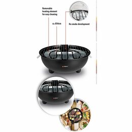 ALPINA Stolní elektrický gril kulatý 1250W ED-218208