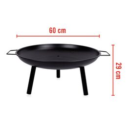 BBQ COLLECTION Přenosné ohniště zahradní ocelové 60 cm ED-219366