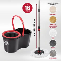 DIRT-DEVIL Mop na podlahu rotační s kbelíkem ED-249454