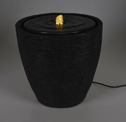 HOMESTYLING Fontána pokojová s LED osvětlením 35 cm Modern černá KO-795202360