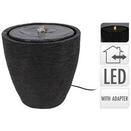 HOMESTYLING Fontána pokojová s LED osvětlením 35 cm Modern černá KO-795202360