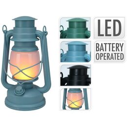 PROGARDEN Lucerna s LED plamenem 24 cm zelená KO-CX2000500zele