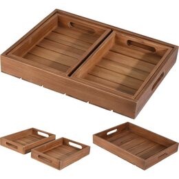 EXCELLENT Sada servírovacích podnosů 3 ks teak KO-J11301330