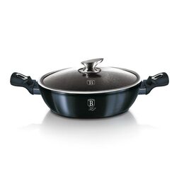 BERLINGERHAUS Pekáč kulatý s mramorovým povrchem a poklicí 28 cm Aquamarine Metallic Line BH-1877