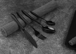BERLINGERHAUS Sada příborů 24 ks Matte Black Collection BH-3077