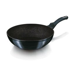BERLINGERHAUS Pánev WOK s mramorovým povrchem 30 cm Aquamarine Metallic Line BH-6114