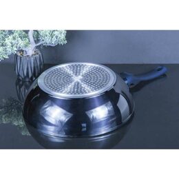 BERLINGERHAUS Pánev WOK s mramorovým povrchem 30 cm Aquamarine Metallic Line BH-6114