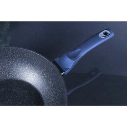 BERLINGERHAUS Pánev WOK s mramorovým povrchem 30 cm Aquamarine Metallic Line BH-6114