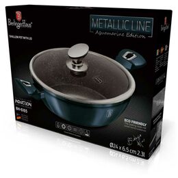 BERLINGERHAUS Pekáč s mramorovým povrchem a poklicí 24 Aquamarine Metallic Line BH-6165