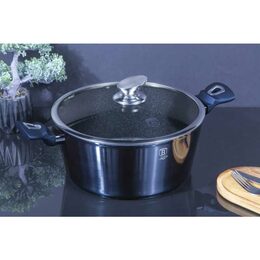 BERLINGERHAUS Kastrol s mramorovým povrchem a poklic 30 cm Metallic Line Aquamarine Edition BH-7148