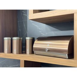 BERLINGERHAUS Chlebovka nerez se sadou 3 ks skladovacích nádob Rosegold Metallic Line BH-6730