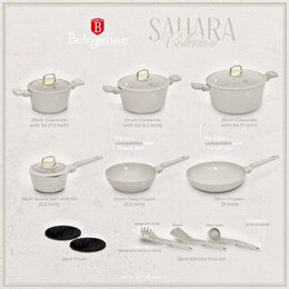 BERLINGERHAUS Sada nádobí s titanovým povrchem 15 ks Sahara Collection BH-8081