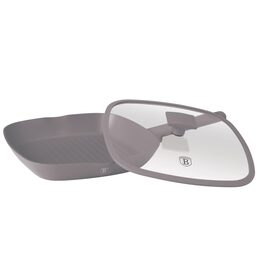 BERLINGERHAUS Pánev grilovací s titanovým povrchem a poklicí 28 cm Taupe Collection BH-8097