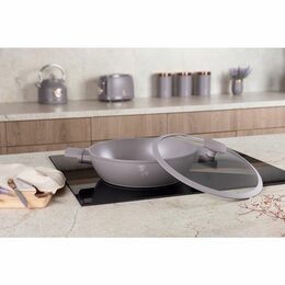 BERLINGERHAUS Pánev s titanovým povrchem a poklicí  28 cm Taupe Collection BH-8098