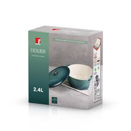 BERGNER Kastrol s keramickým povrchem a poklicí 20 cm Excalibur BG-36100-GR