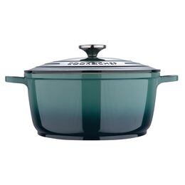 BERGNER Kastrol s keramickým povrchem a poklicí 24 cm Excalibur BG-36101-GR