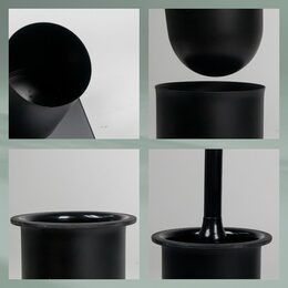 KELA Toaletní souprava Devin metal black 23,0x18,0x68,0cm KL-23961