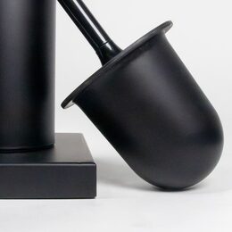 KELA Toaletní souprava Devin metal black 23,0x18,0x68,0cm KL-23961