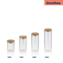 KELA Zásobní dóza Dorothea sklo transparentní 13,0cm 9,0cm 0,6l KL-15282