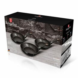 BERLINGERHAUS Sada pánví s mramorovým povrchem 3 ks  Black Rose Collection BH-6158