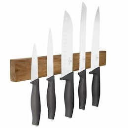 BERLINGERHAUS Sada nožů s magnetickým držákem z akátového dřeva 6 ks Antracit Collection BH-2940