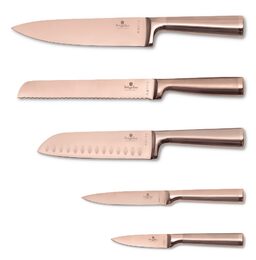 BERLINGERHAUS Sada nožů se stojanem z akátového dřeva 6 ks Taupe Collection BH-3126