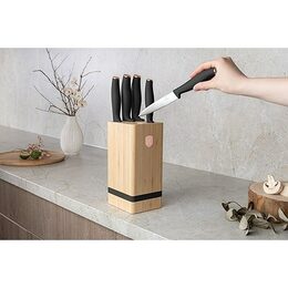BERLINGERHAUS Sada nožů se stojanem BAMBOO 6 ks Black Rose Collection BH-2970